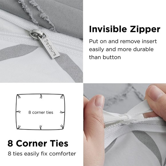 New 3 Pcs Duvet Cover Twin, Queen or King Duvet Cover Set, Boho Bedding for A - Picture 4 of 9